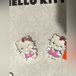 Hello‎ Kitty super cute silver plated earrings new in box